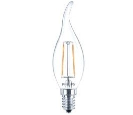 Ampoule Classic LEDcandle Filament - non dimmable - BA35 - 2,2W - 250lm - 2700k° - E14 - 230V - Philips