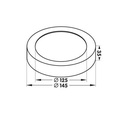 Applique / Plafonnier Led Moon 145 - Rond - 8W - 520lm - 2700/3000/4000K° - Ø14,5cm - IP54 - Blanc - Uni-bright