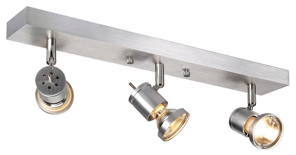 Applique / Plafonnier Asto 3 - GU10 - Alu brossé - IP20 - SLV