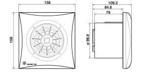 Extracteur d'air Silent 100CZ12V - Blanc - Soler et Palau