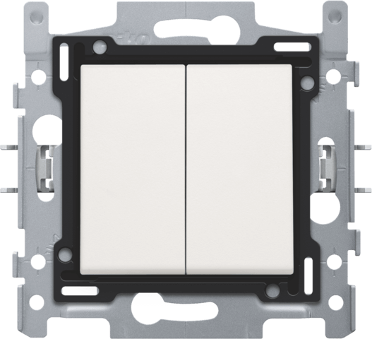 Interrupteur double-allumage 10A - Quick connect - White - Niko