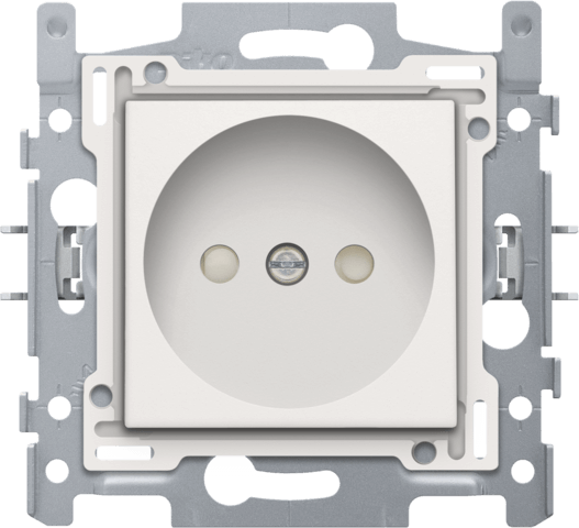 Prise sans terre - Quick connect - White - Niko