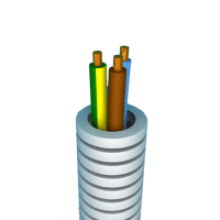 Tube annelé précâblé VOB 3G6mm² - Ø25mm - Rouleau 50 mètres