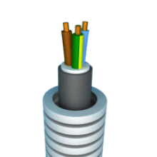 Tube annelé précâblé avec câble XVB 3G1,5mm² - Ø16mm - Rouleau 100 mètres