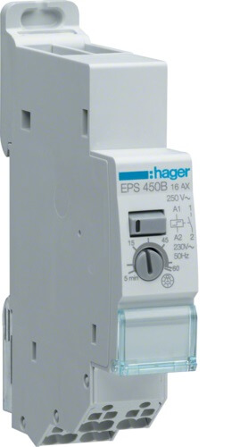 Télérupteur minuterie modulaire - 1NO - 16A - 230V - Quick connect - Hager