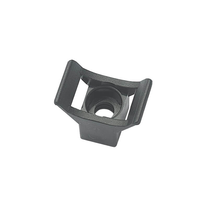 Embase à visser pour collier de serrage - Noir - 100 pièces - Elematic