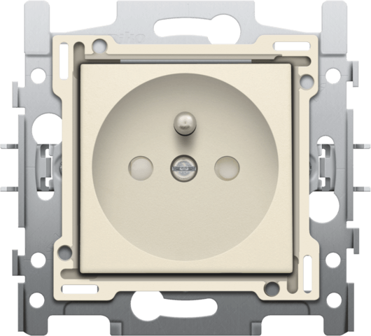 Prise avec terre - Quick connect - Crème - Niko