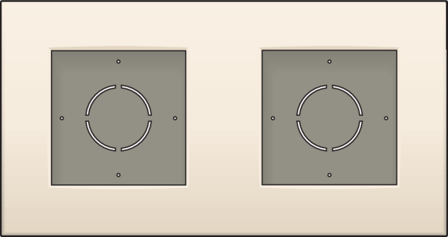 Boîte de montage double apparente - Crème - Niko