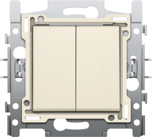 Interrupteur double-allumage 10A - Quick connect - Crème - Niko