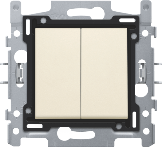 Interrupteur double va-et-vient 10A  - Quick connect - Crème - Niko