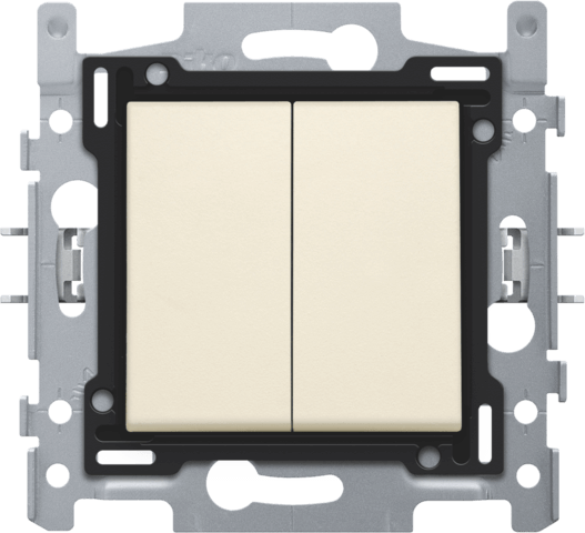 Double bouton poussoir - Quick connect - Crème - Niko