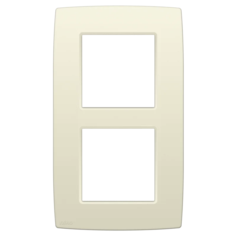 [NIK100-76200] Plaque double verticale - Entraxe 60mm - Original Crème - Niko