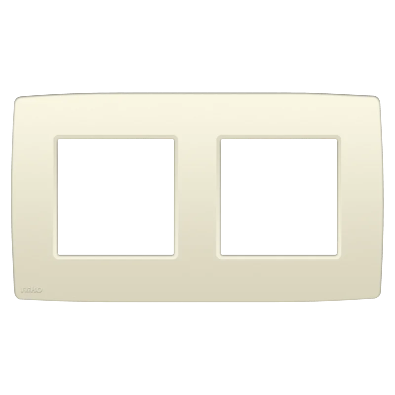 [NIK100-76800] Plaque double horizontale - Entraxe 71mm - Original Crème - Niko