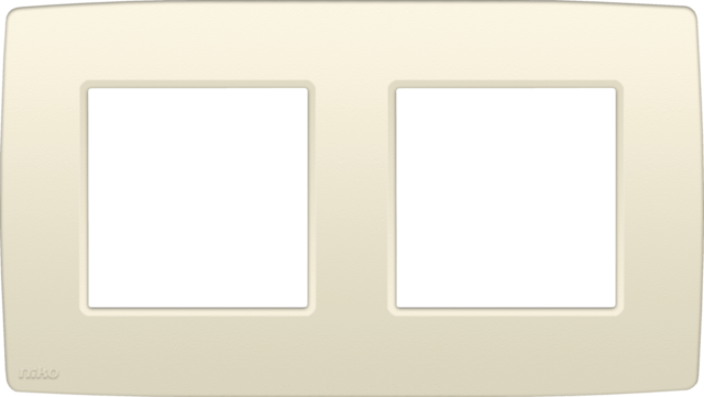 Plaque double horizontale - Entraxe 71mm - Original Crème - Niko