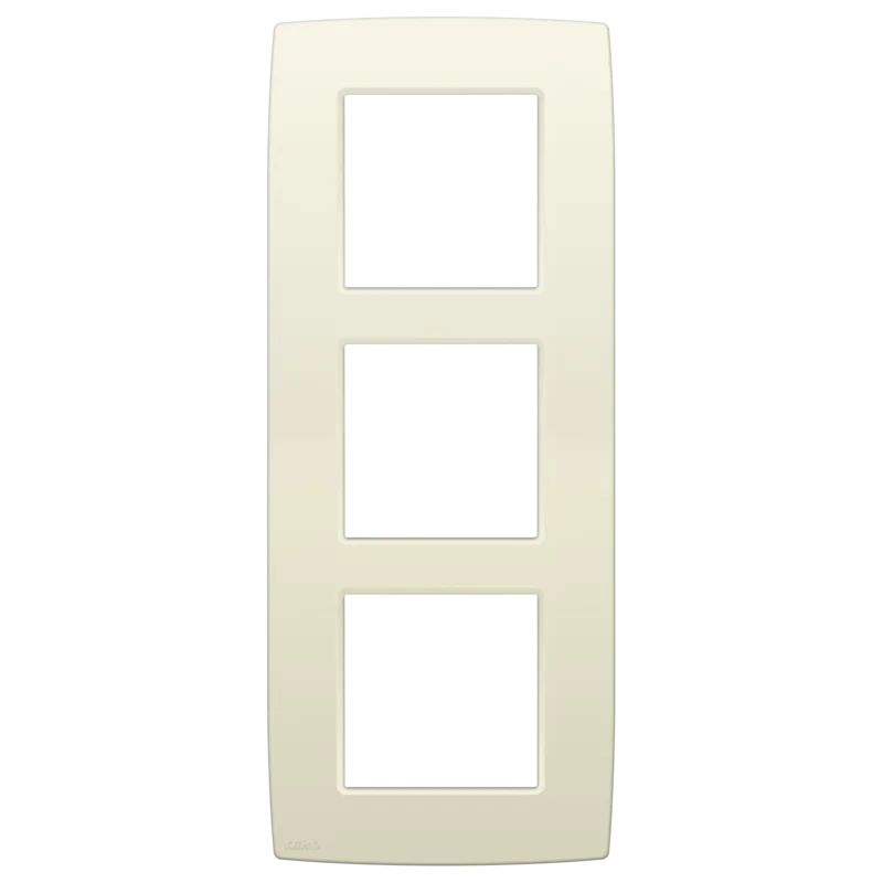 [NIK100-76300] Plaque triple verticale - Entraxe 60mm - Original Crème - Niko