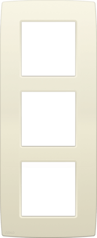 Plaque triple verticale - Entraxe 60mm - Original Crème - Niko