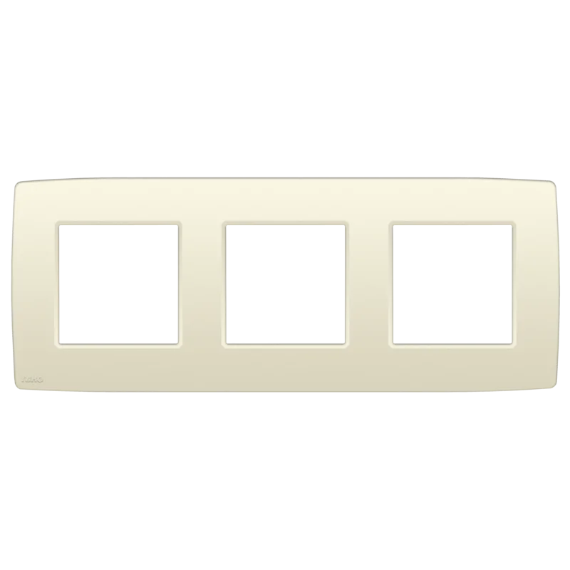 [NIK100-76700] Plaque triple horizontale - Entraxe 71mm - Original Crème - Niko