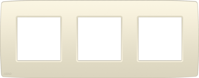 Plaque triple horizontale - Entraxe 71mm - Original Crème - Niko