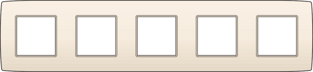 Plaque quintuple - Entraxe 71mm - Original Crème - Niko