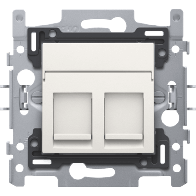 Prise informatique RJ45 - Double - UTP5E - White - Niko