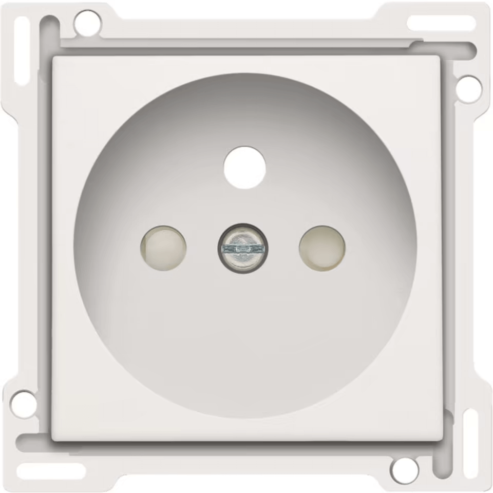 [NIK101-66601] Enjoliveur prise avec terre - White - Niko