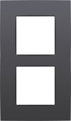 Plaque double verticale - Entraxe 60mm - Intense Anthracite - Niko