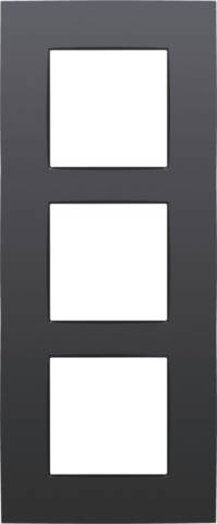 Plaque triple verticale - Entraxe 60mm - Intense Anthracite - Niko