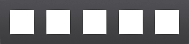 Plaque quintuple - Entraxe 71mm - Intense Anthracite - Niko