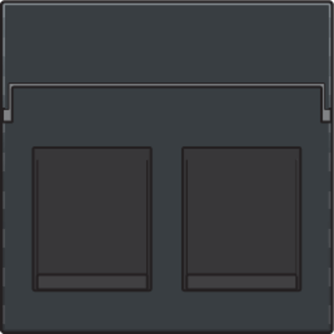 Enjoliveur pour prise informatique RJ45 - Double - Anthracite - Niko