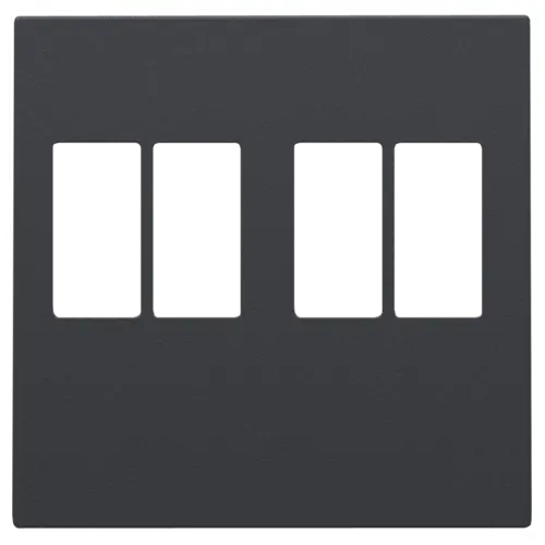 Enjoliveur pour prise audio - Double - Anthracite - Niko