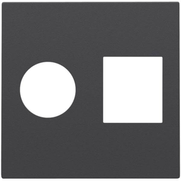 Enjoliveur pour prise TV/RJ45 - Anthracite - Niko