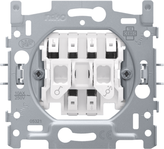 Socle interrupteur pour volet 10A - Quick connect - Niko