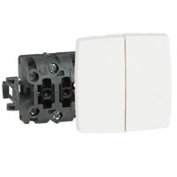 Interrupteur double 2 directions Oteo - 10A - Composable - Blanc - Legrand