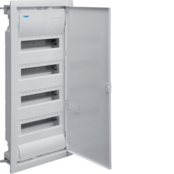 Verdeelkast Volta - 4 rijen - 48 modules - Metalen deur - Inbouw - Hager