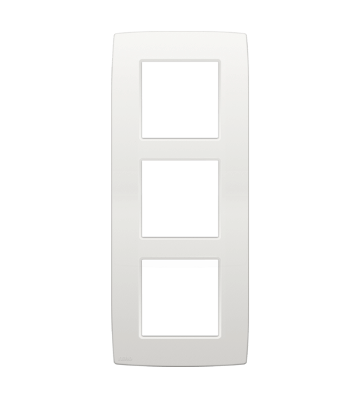 Drievoudige verticale afdekplaat - Hart-op-hart 60mm - Original White - Niko