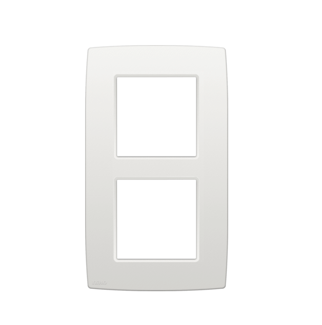 Plaque double verticale - Entraxe 60mm - Original White - Niko