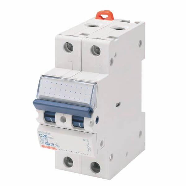 [GW92148] Disjoncteur MT45 - 2P - 4,5KA - 16A - Courbe C - Gewiss