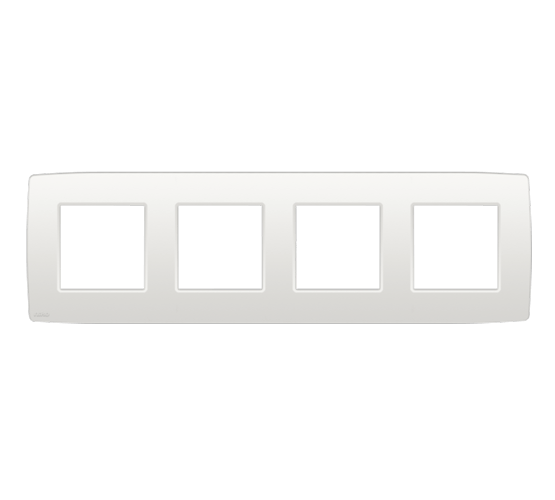 Plaque quadruple horizontale - Entraxe 71mm - Original White - Niko