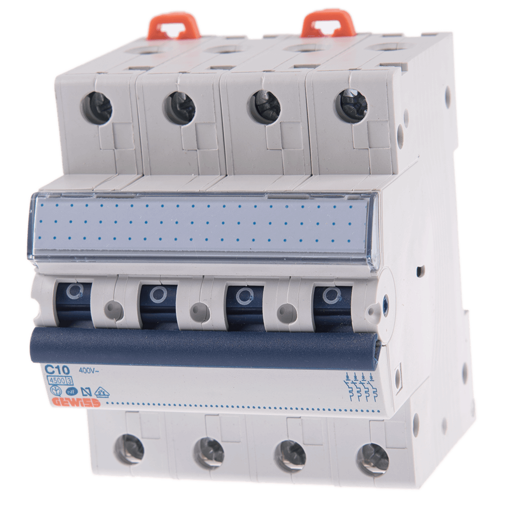 [GW92189] Disjoncteur MT45 - 4P - 4,5KA - 20A - Courbe C - Gewiss
