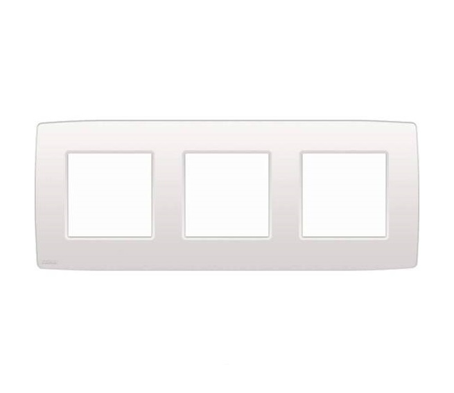 Drievoudige horizontale afdekplaat - Hart-op-hart 71mm - Original White - Niko