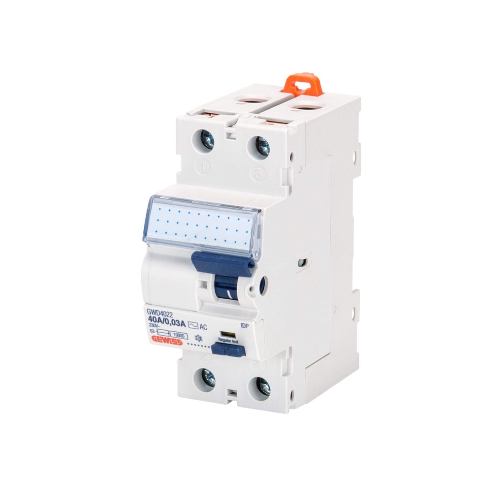[GWD4052] Interrupteur différentiel 2P - 63A - 30mA - Type A - Gewiss