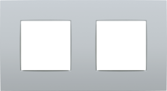 Plaque double horizontale - Entraxe 71mm - Intense Sterling Coated - Niko