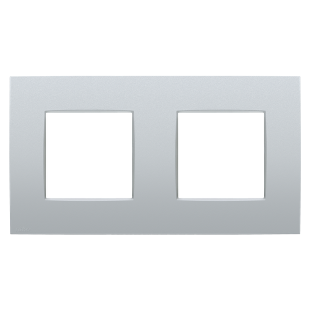 [NIK132-76800] Plaque double horizontale - Entraxe 71mm - Intense Sterling Coated - Niko