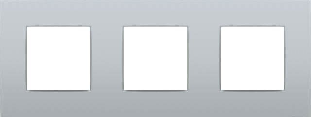 Plaque triple horizontale - Entraxe 71mm - Intense Sterling Coated - Niko