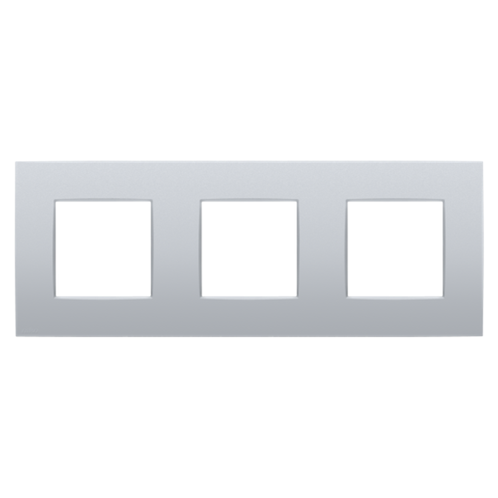 [NIK132-76700] Plaque triple horizontale - Entraxe 71mm - Intense Sterling Coated - Niko
