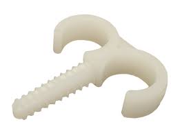 Attache PVC double chevillée Ø6mm pour tube 21 et 25mm - 60 pièces - GSV