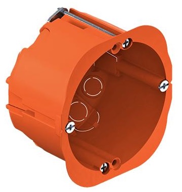 Boîtier simple pour cloison creuse H.47mm Helia O-range