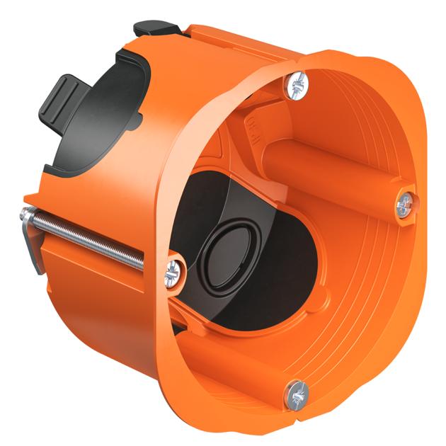 Boîtier simple étanche pour cloison creuse H.47mm Helia O-range Econ