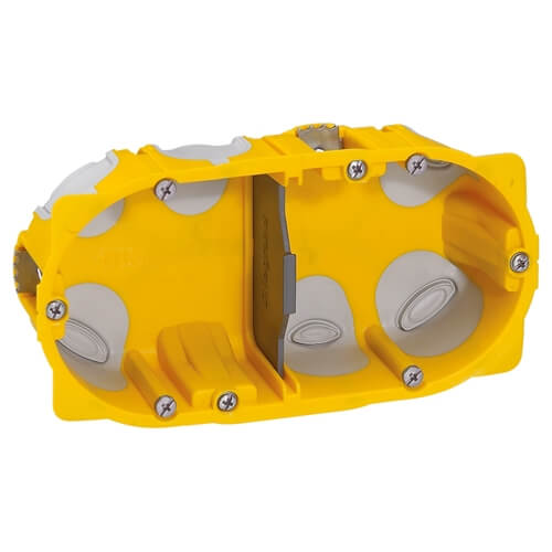 Boîtier double étanche (hor./vert.) pour cloison creuse H.40mm Legrand Batibox Energy