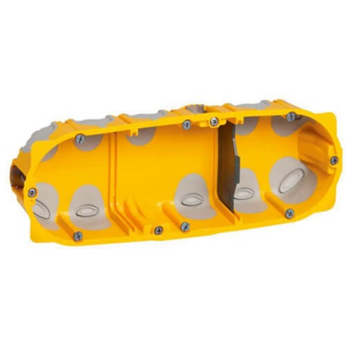Boîtier triple étanche (hor./vert.) pour cloison creuse H.40mm Legrand Batibox Energy